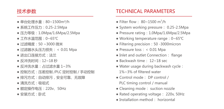 反沖洗過(guò)濾器過(guò)濾精度